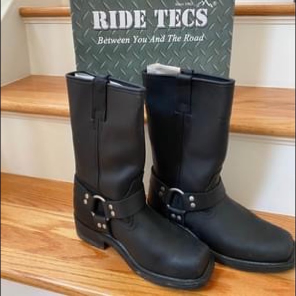 11” Motorcycle Boots for Women Size 9